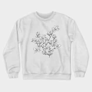 Black and White Plant Artwork Crewneck Sweatshirt